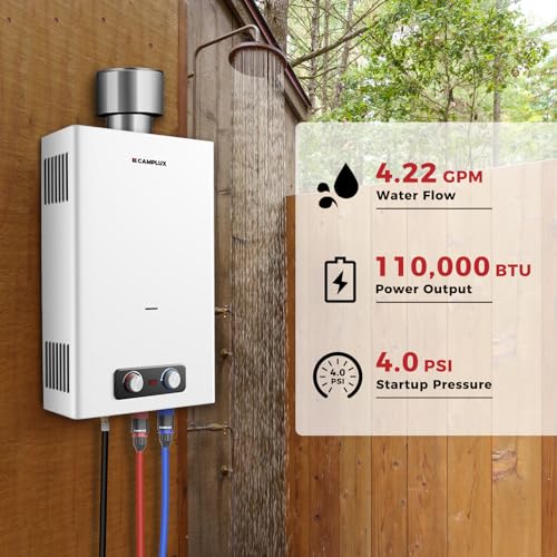 CAMPLUX 4.22 GPM Propane Tankless Water Heater with 4.33'' S