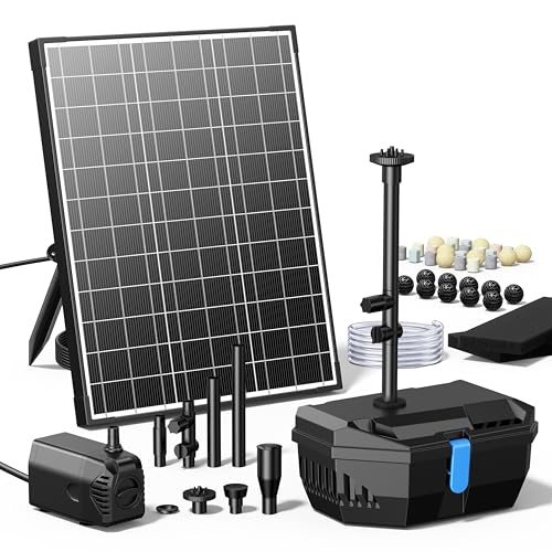 20W Solar Water Fountain Pond Filter with 120 GPH Water Pump