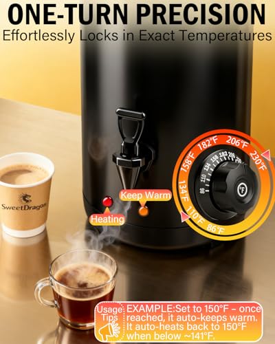 Electric Insulated Beverage Dispenser With Heating