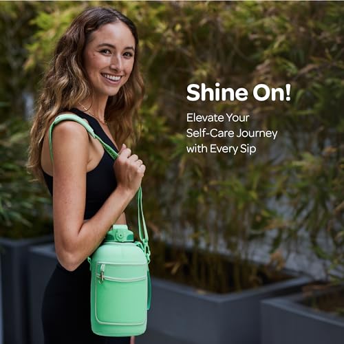Motivational Water Bottle with Time Marker and Straw Lid 78 oz