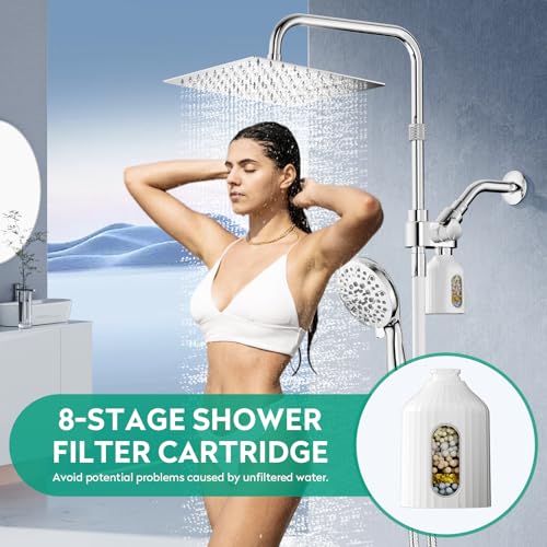 Shower Head Filter Refill for Hard Water to Remove Chlorine (2 Count)