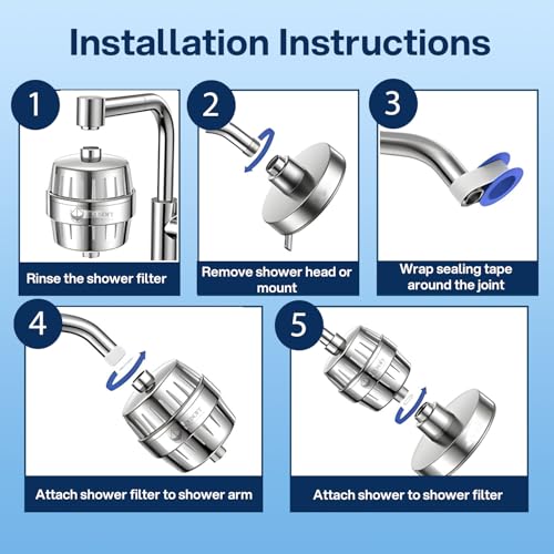 AQUSOFT 25 Stage Advanced Water Filter for Shower Head