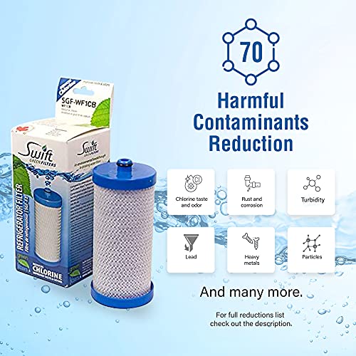 SGF-WF1CB (2 pack) 240394501, NGRG-2000, RF-100, RG-100, 218710901 Kenmore 469910 Frigidaire Replacement Water Filter