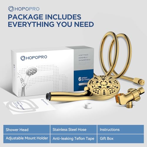 6 Mode High Pressure Handheld Shower Head Set