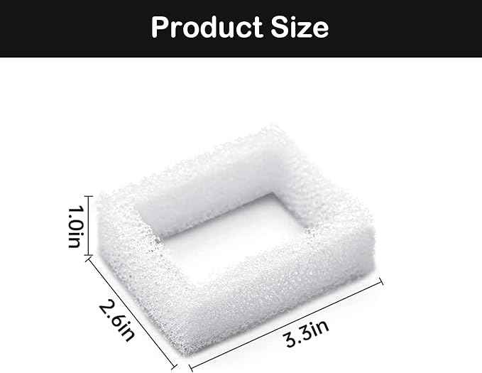 Cat water fountain pre-filter sponge 8 pack for ceramic cat fountain and stainless steel pet water fountain