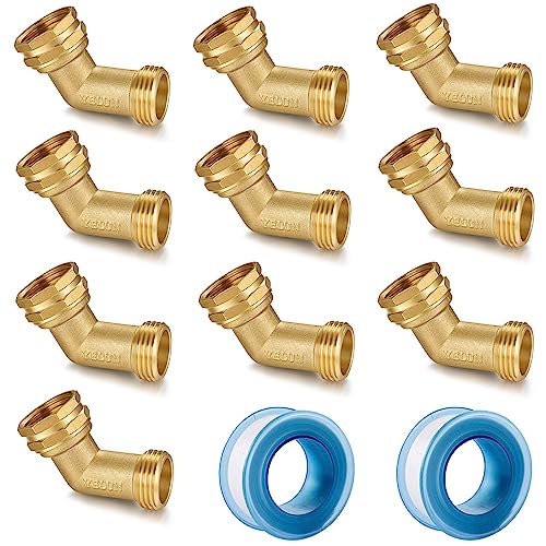 10 Pack 45 Degree Solid Brass Pipe Fittings Hose Elbow