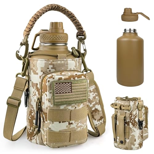 Half Gallon Water Bottle Insulated with Sleeve