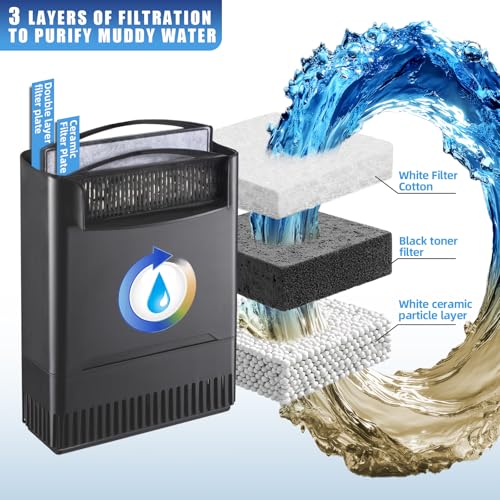 290GPH Turtle Tank Filter Aquarium Filter for 20