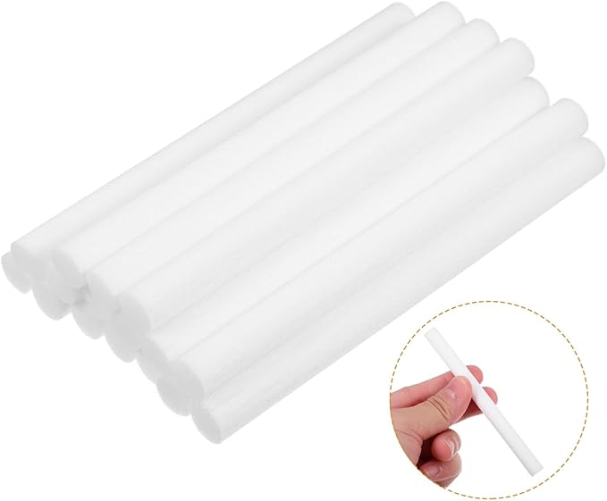 50pcs White Diffuser Sticks for Humidifiers 8x100mm Aromatherapy Replacement Sticks Essential Oil Diffusing for Home and Car Fragrance - AquaVibe