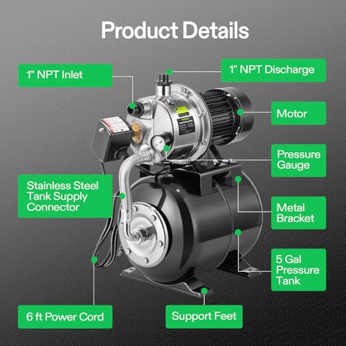 1.6 HP Shallow Well Pump with Pressure Tank