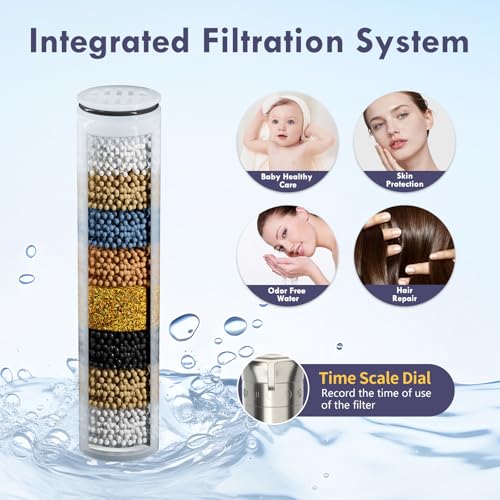 Brushed Nickel Filtered Dual Shower Head with Handheld Spray Combo