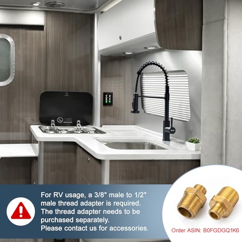 Black Kitchen Faucet with Pull Down Sprayer