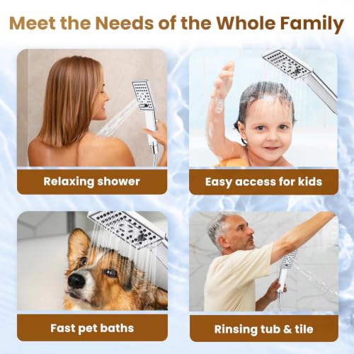 Rain Shower Head with Handheld Spray