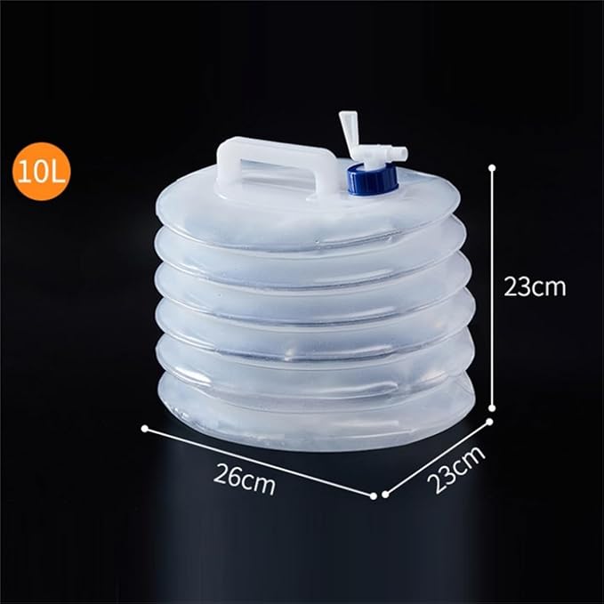 10L/15L Collapsible Water Container with Spigot, Foldable Portable Water Storage Jug, Leakproof Camping Water Carrier for Hiking, Backpacking, RV, Emergency, Outdoor Survival 2pcs