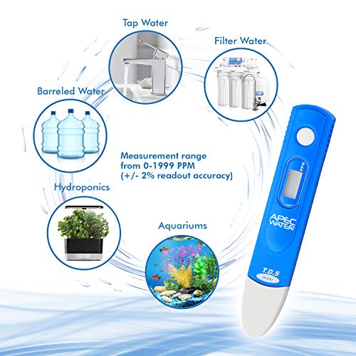 APEC TDS Meter Digital Water Quality TDS Test Kit Meter with Carrying Case