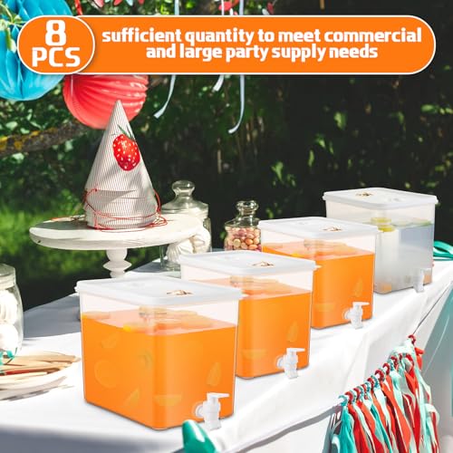 8 Pack Drink Dispenser for Fridge with Spigot (8 Count)
