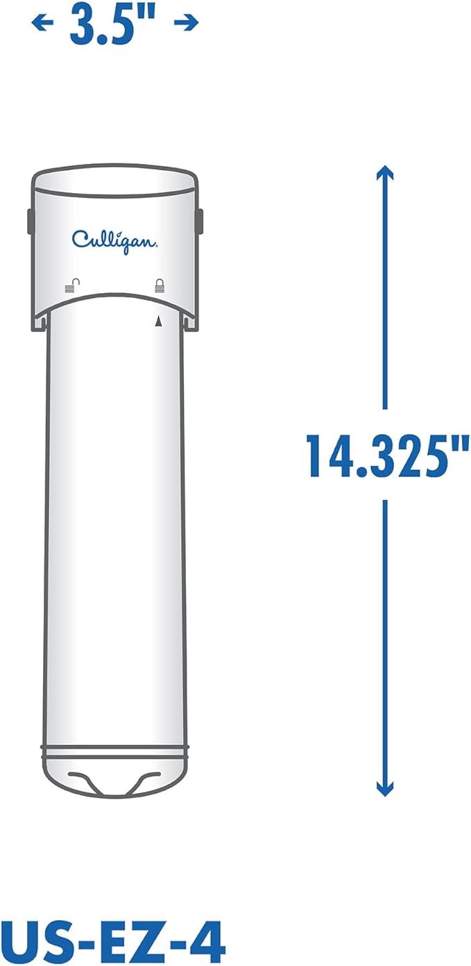 Culligan US 4 EZ-Change Sink Drinking Water Filtration System with Dedicated Faucet and Premium Filter, Single Unit, Chrome