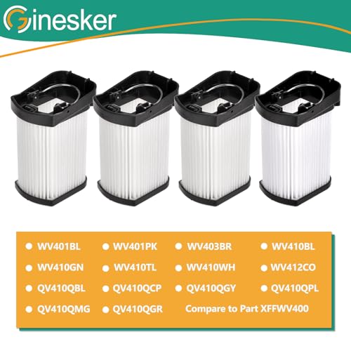 4 Pack Replacement Vacuum Filter for Shark WANDVAC POWER PET WV401 WV410CO WV401BL WV401PK WV403BR WV410BL WV410GN WV410PR Cordless Handheld Vacuum (4 Count)
