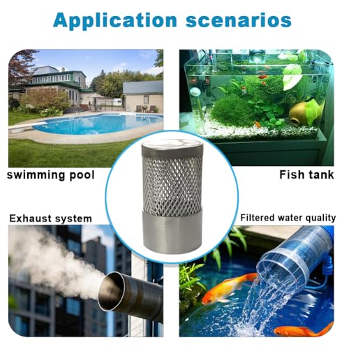 1 2" 304 stainless steel filter head with internal thread diameter of 20mm connected to 1