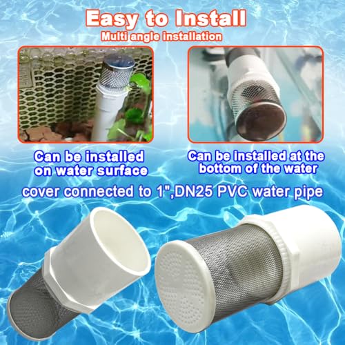 1 inch stainless steel filter cover connected to 1 inch