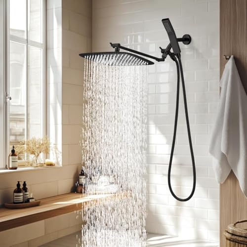 All Metal 14" Rain Shower Head with Handheld for Bathroom Upgrade