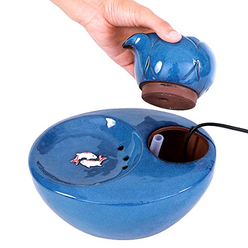 Ceramic Cat Drinking Water Fountain
