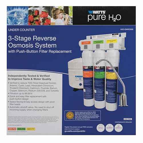 3 Stage RO Under Counter Water Filtration System 3 Gal Tank