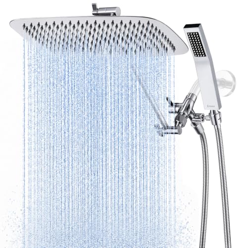 All Metal 16" Rain Shower Head with Handheld for Bathroom Upgrade