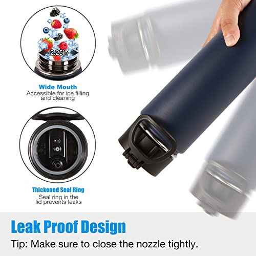 Insulated Water Bottles with Straw Bulk 8 Pack (8 Count)
