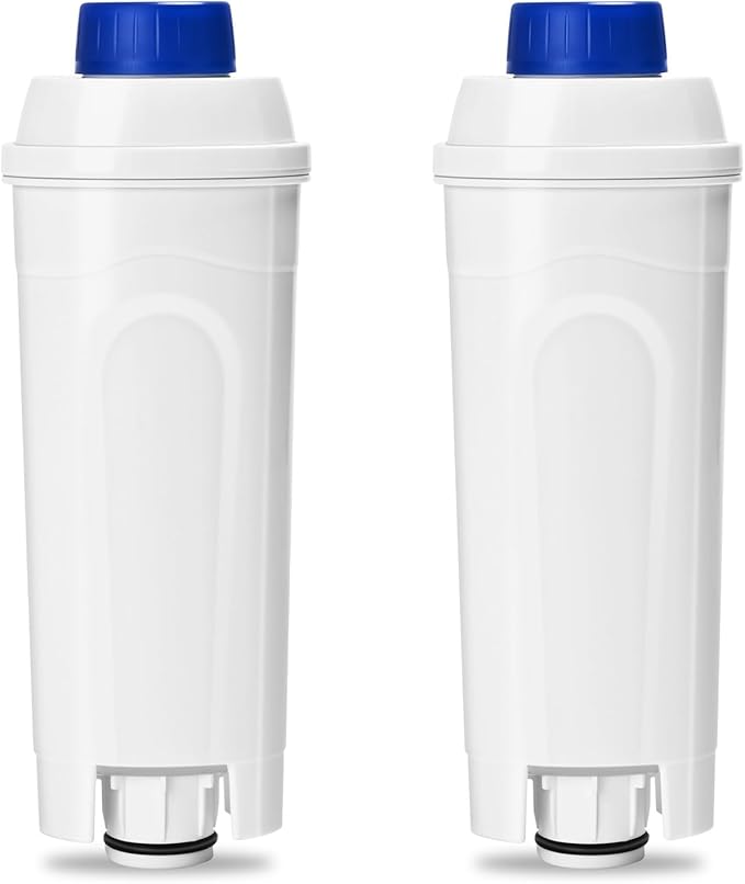 Coffee Machine Water Filter Compatible with Delonghi Filter DLSC002,ECAM, ESAM, ETAM, BCO, EC, EC680, EC800,Coffee Machine Filter Cartrige Replacement with Activated Carbon (2 PACK) - AquaVibe