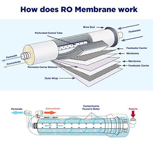 36 GPD RO Membrane and 1812 Housing Kit