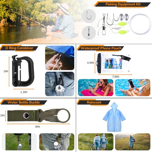 Survival Kit 250pcs Survival Tools Tactical Gear and Trauma Bag