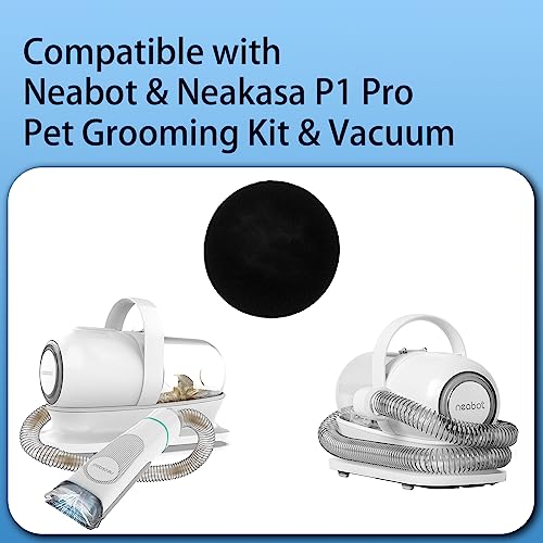 6 Pack Sponge Filter Compatible with Neabot & Neakasa P1 Pro Pet Grooming Kit & Vacuum (6 Count)