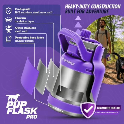 PupFlask Pro Portable Insulated Dog Water Bottle (50 Fl Oz)