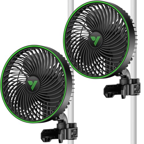 AeroWave E6 Gen2 Grow Tent Oscillating Clip Fan (2 Count)
