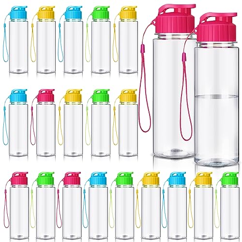 20 Pcs 17 Oz Plastic Water Bottles Bulk Sports (20 Count)