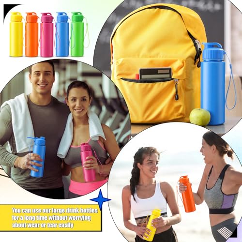20 Pcs 17 Oz Plastic Water Bottles Bulk Sports (20 Count)