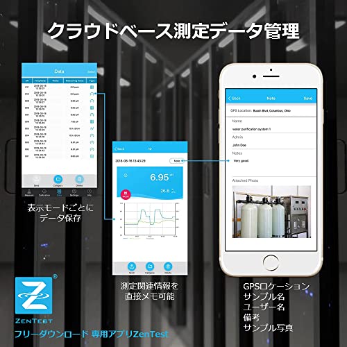 AI3711 PH60 Z Bluetooth Smart pH Tester Powered by ZenTest Mobile App with Cloud