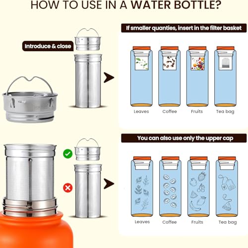 Water Bottle Tea Infuser for Loose Leaf Brewing