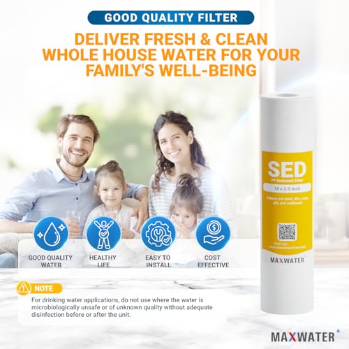 10 Micron 10 x 2.5 Sediment Filter Cartridge Replacement for Reverse Osmosis and Whole House Water Filter