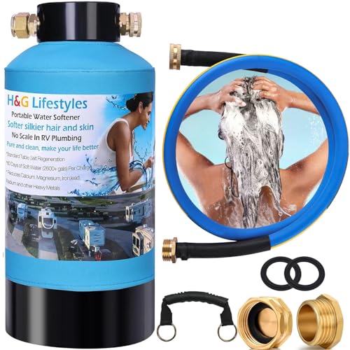 Portable Water Softener for RV with Water Hose