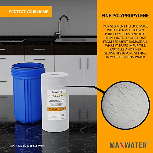 5 Micron 10 x 4.5 Whole House Sediment Water Filter Replacement Cartridge Compatible With DGD (2 Count)
