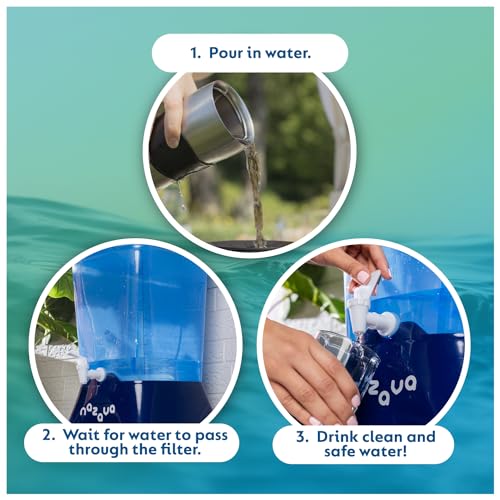 Gravity Fed Water Filter Dispenser and Countertop Unit for Every Day Use