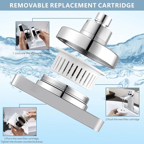 High Pressure Rain Shower Head with Filtered