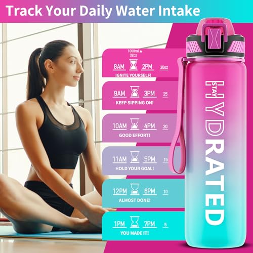 Water Bottle with Straw