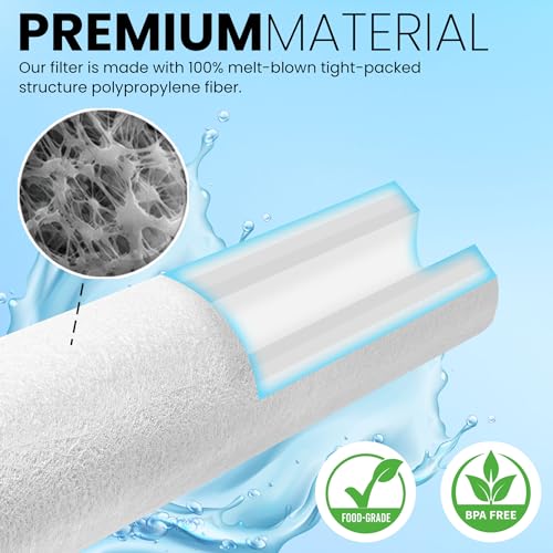 5 Micron 2.5"x10" Sediment Water Filter (6 Count)