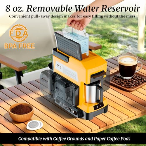 Cordless Coffee Maker for Dewalt 20V MAX Battery