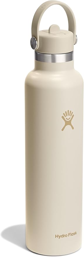 Hydro Flask Water Bottle - Insulated Stainless Steel - Straw Lid, Non Spill, Leakproof in 24 Oz Coconut Cream