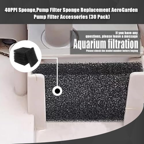 40PPI Sponge Pump Filter Sponge Replacement AeroGarden Pump Filter Accessories