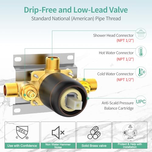 Dual 2 in 1 Shower System with Handheld (105.6 Ounce)